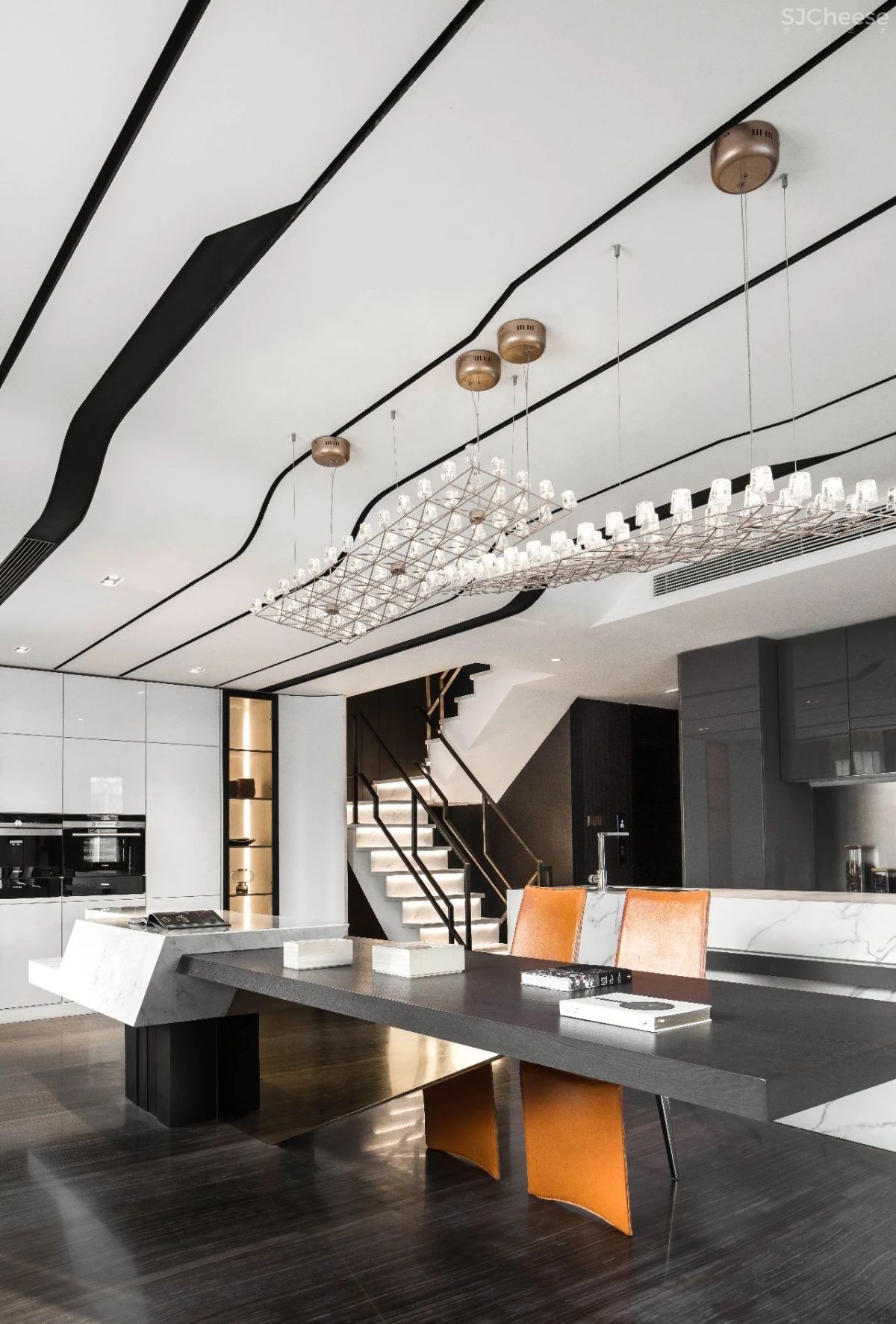 400m²“超美学”叠拼样板间,解密奢华墅作之空间狂想!