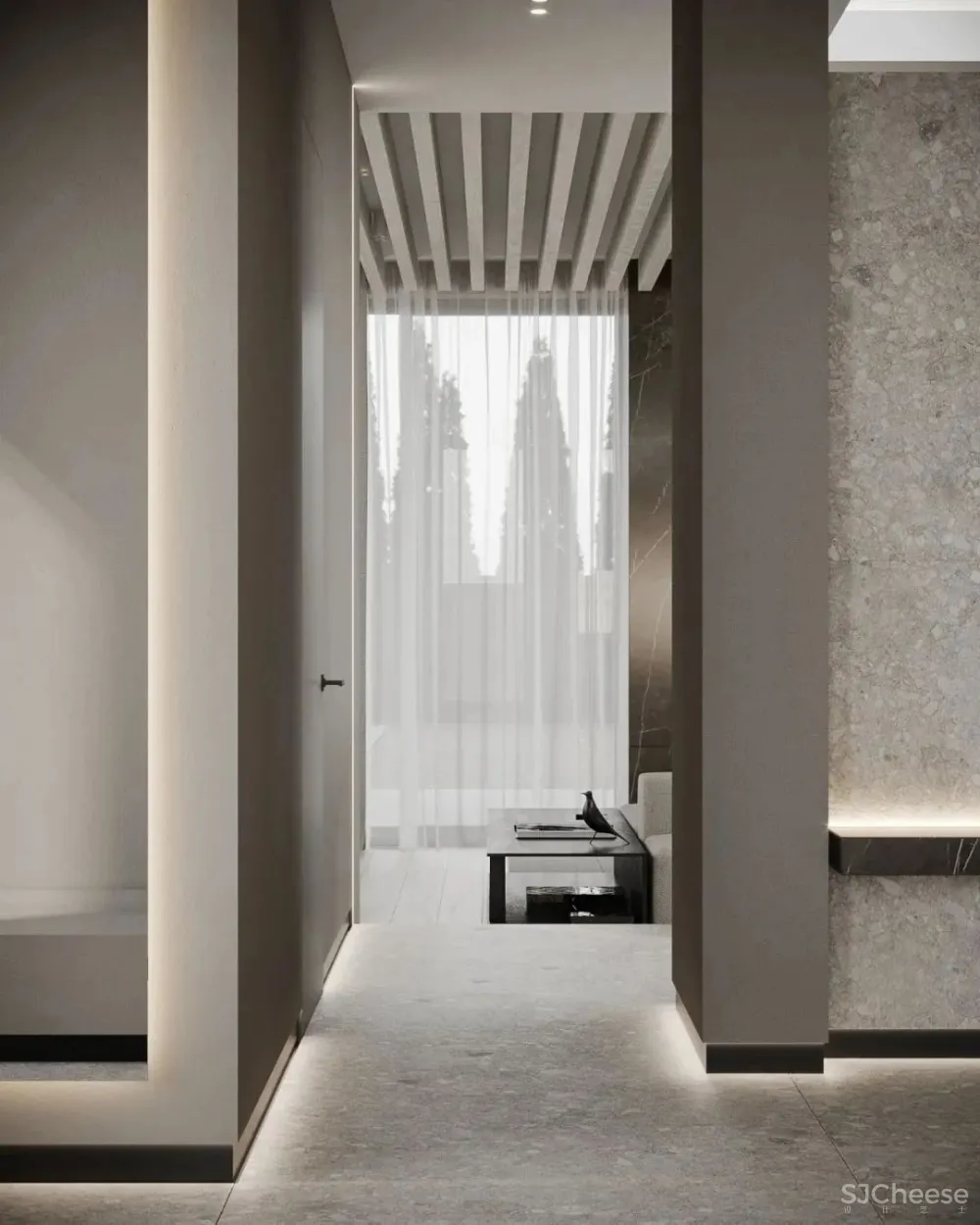 自然光打造215㎡私人住宅,一半原木一半阳光