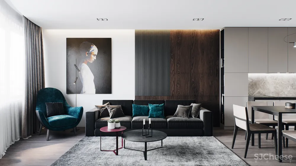 110㎡ 两室一厅,灯光这样设计更优雅!