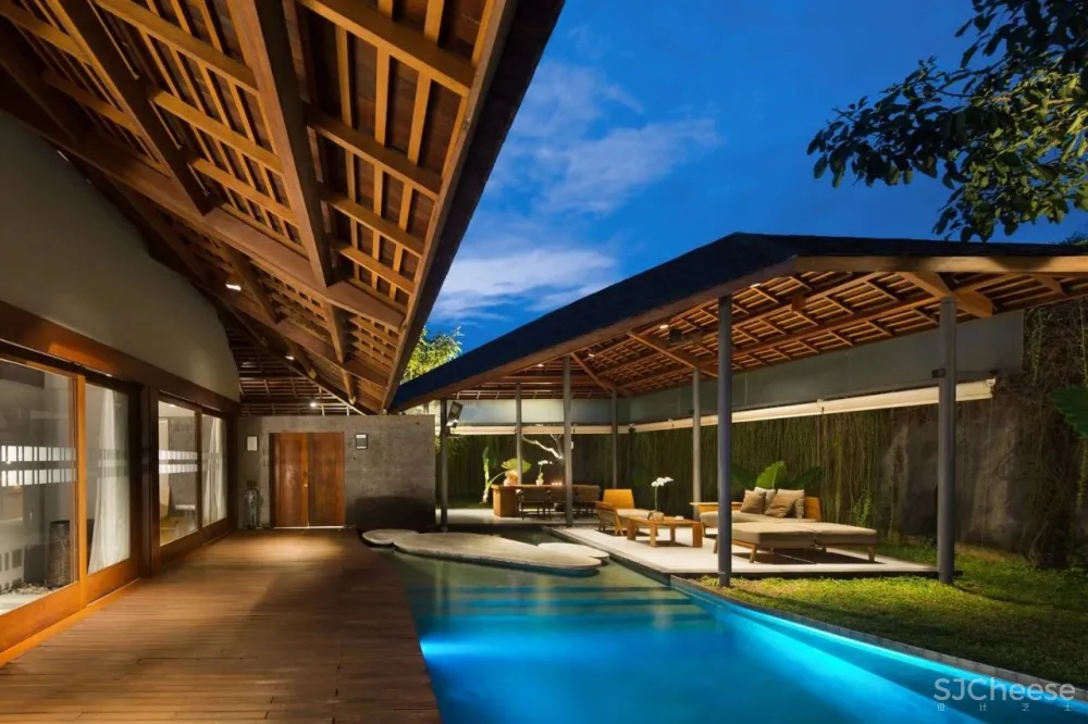 传统材料与现代元素的融合-印尼Santai隐世度假别墅！