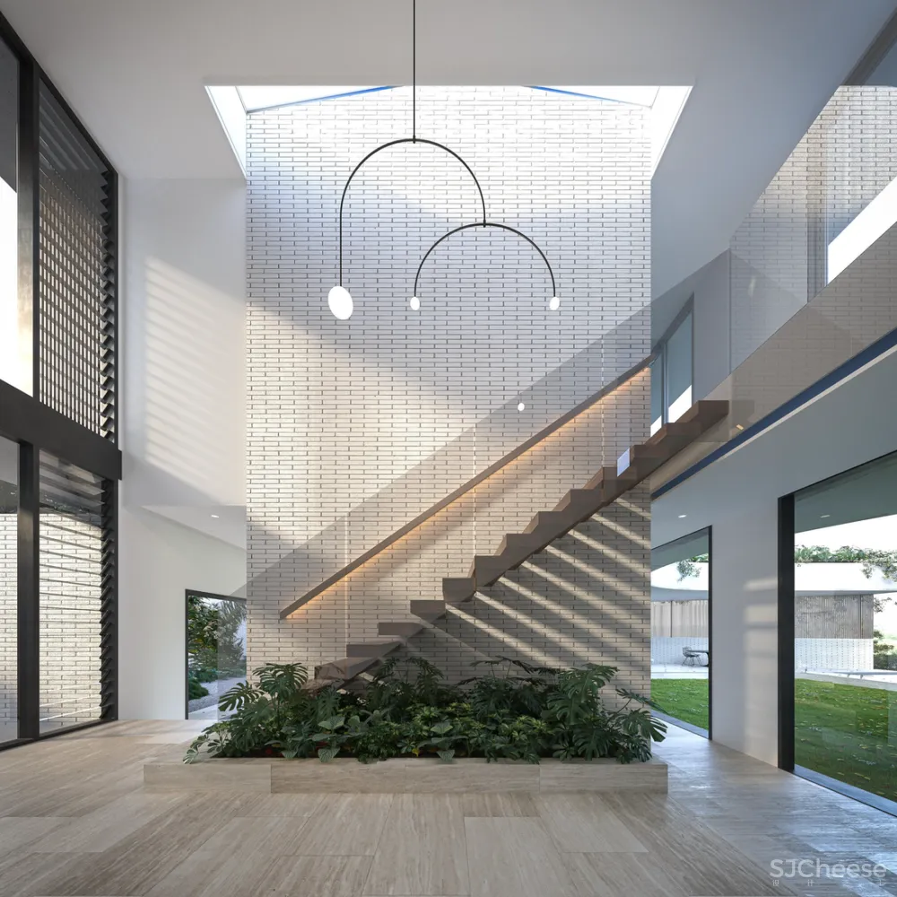 8组住宅效果图,原来大户型更适合极简风!