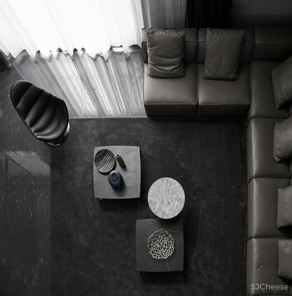 280㎡暗色系私宅,比“高级灰”更有格调!