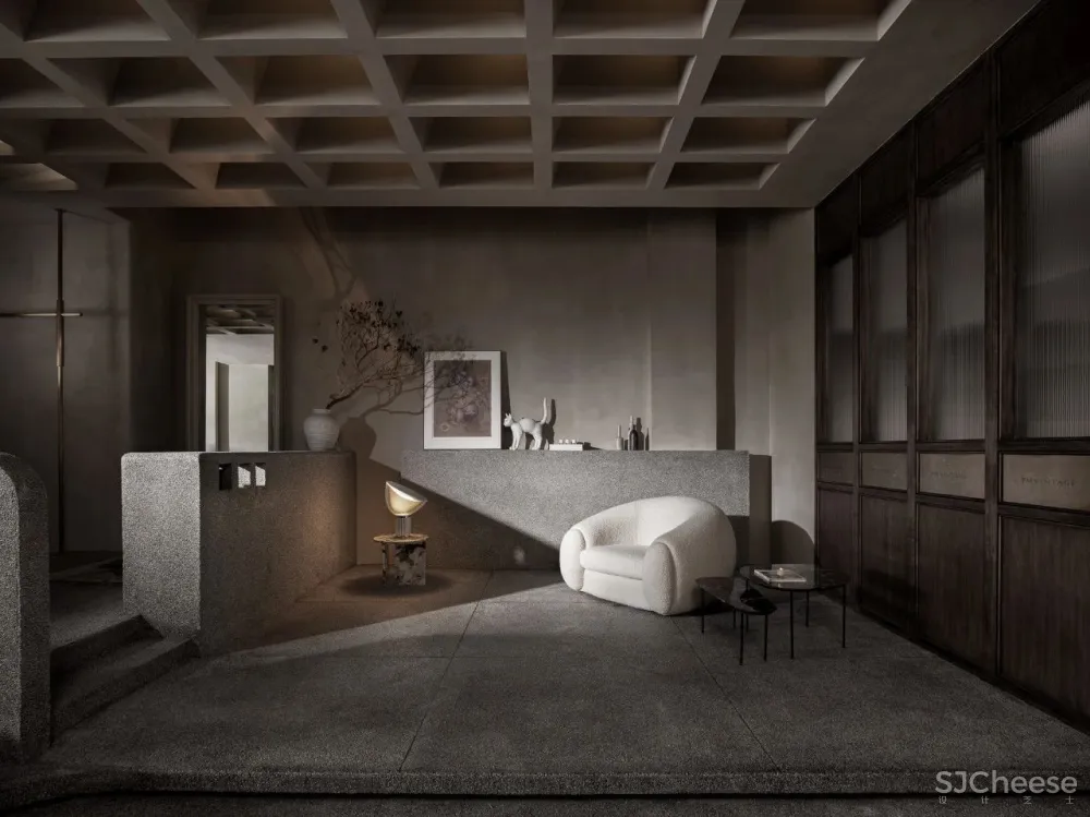 文超:128㎡灰木系空间,这样的复古才够味!