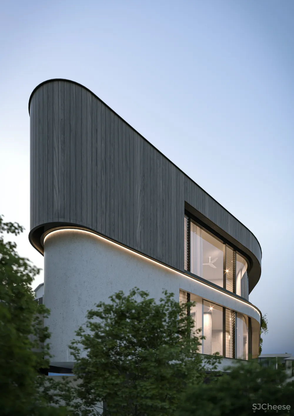 8组住宅效果图,原来大户型更适合极简风!