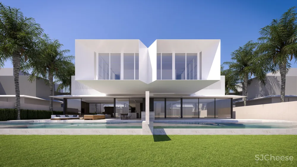 8组住宅效果图,原来大户型更适合极简风!