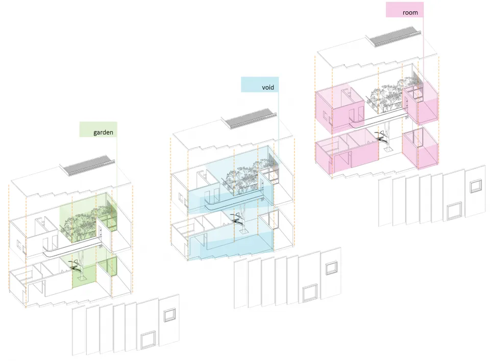 花园联系私密空间的三口之家 T住宅 Creative Architects