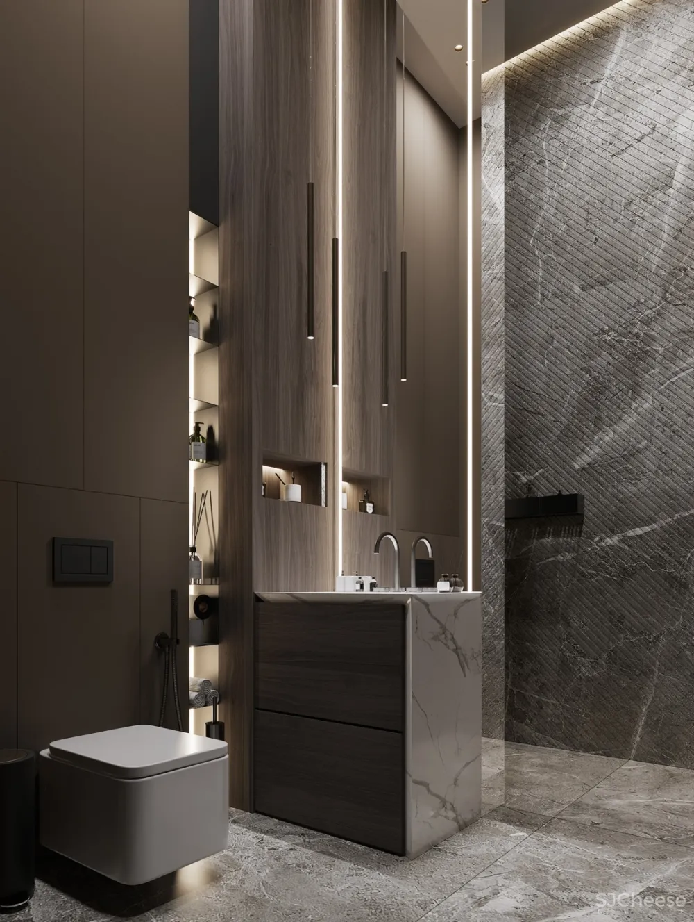 305㎡顶层复式,都市轻奢范!