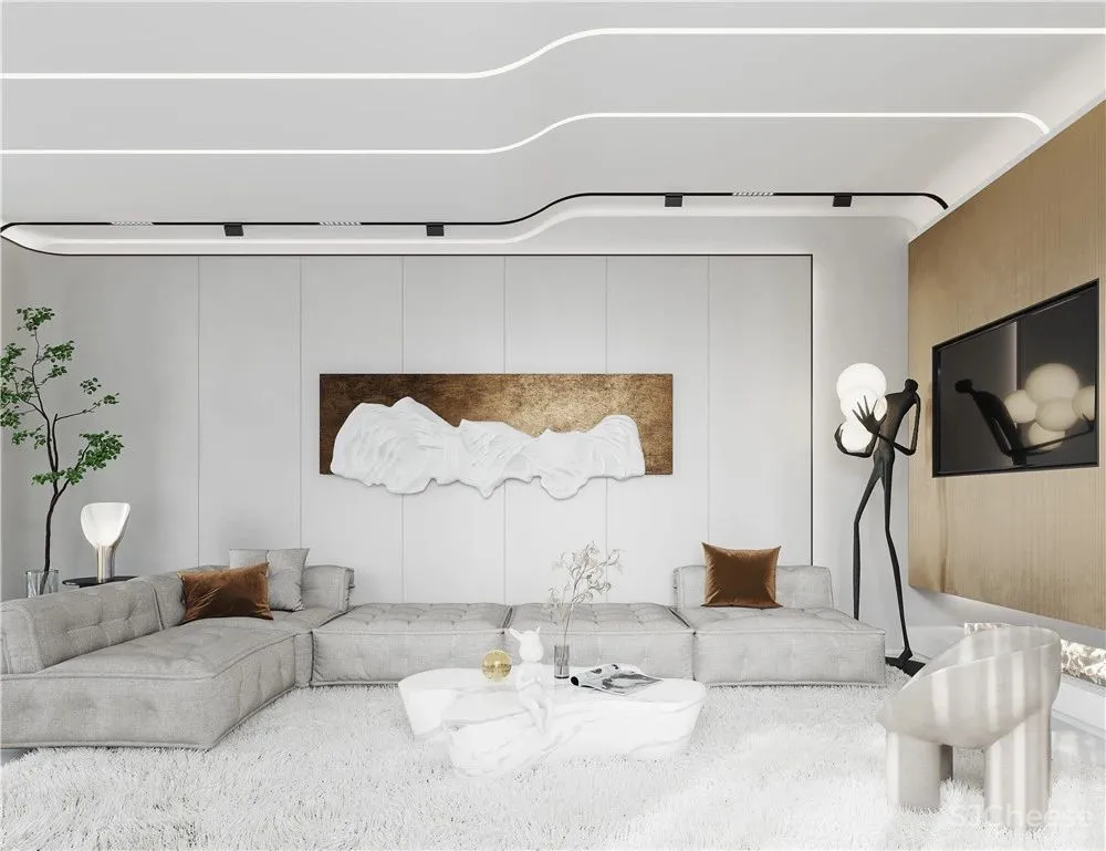 盛莉娜-苏昊臣·星作 900㎡白色极简雅宅·光影 时光