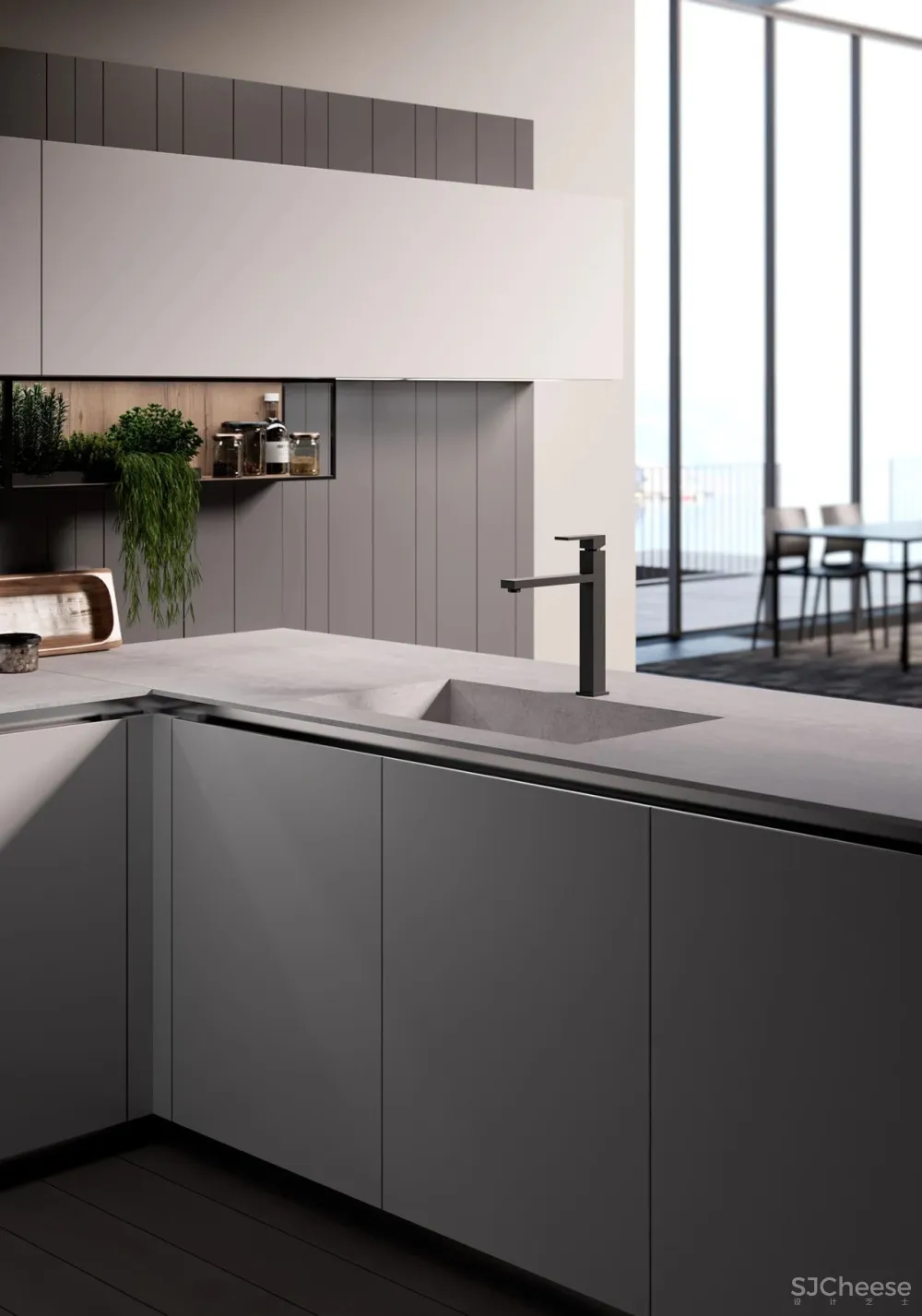 studiopodrini新作 高级灰奢华厨房