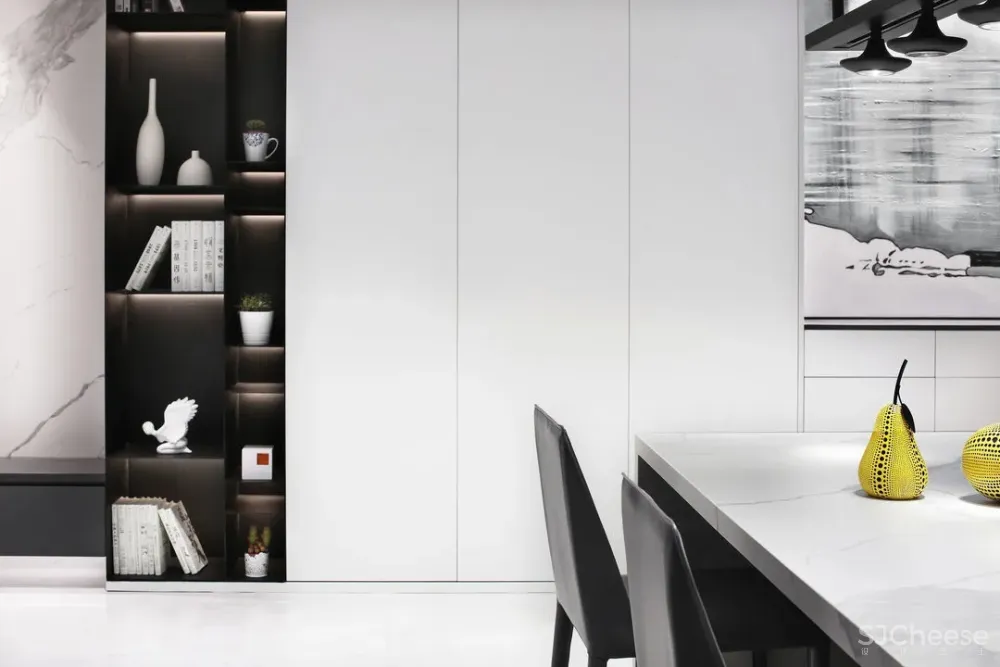 方界空间设计 与黑白对话的110㎡现代都市美学家