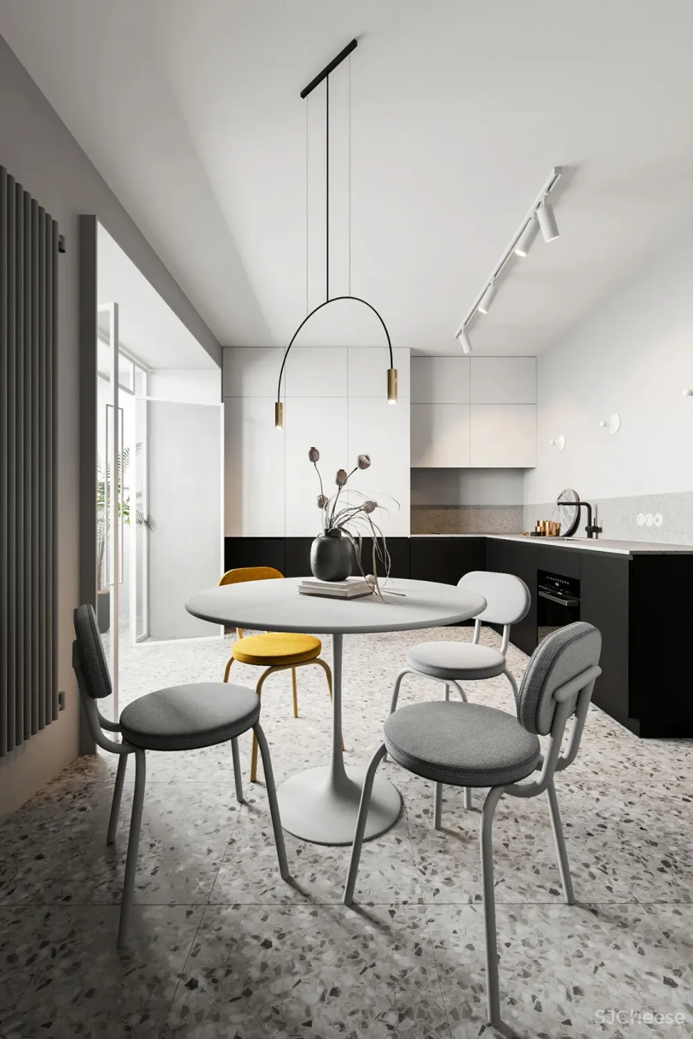 90㎡轻奢三房，艺术品这么用太有腔调