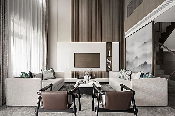 219㎡轻奢风跃层洋房,后浪青年憧憬的“精质”家!