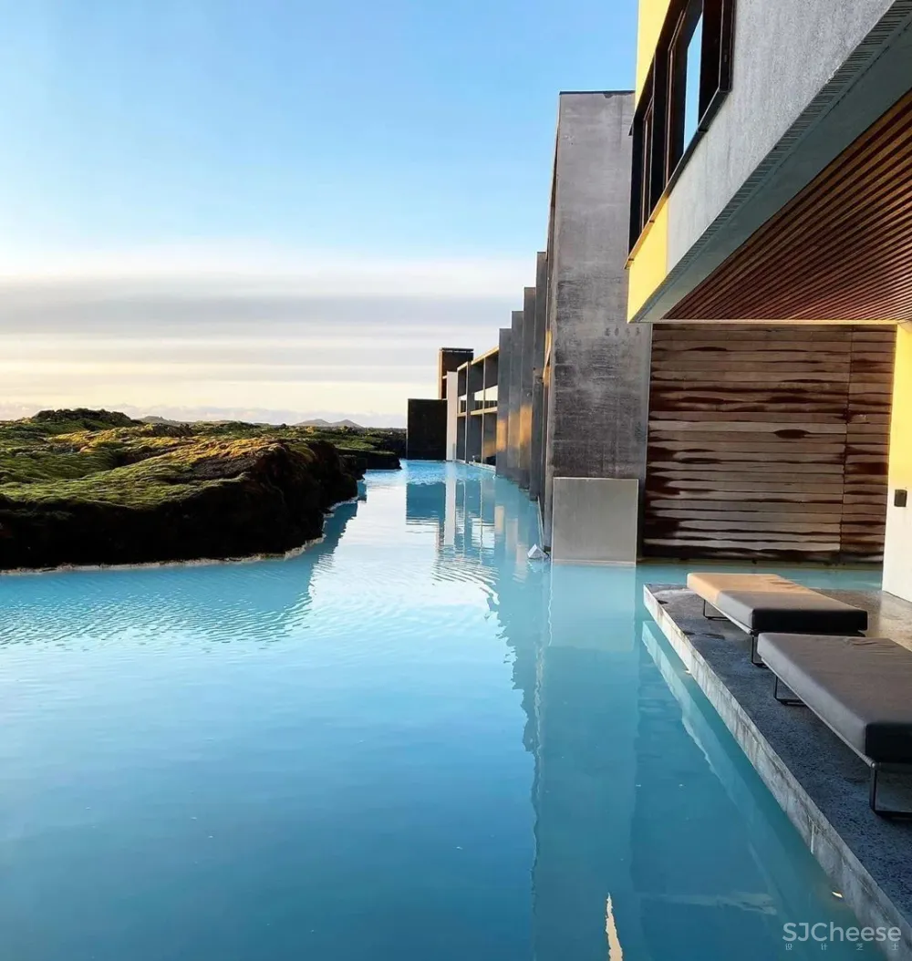 800年火山口的心灵治愈系酒店,全世界都来泡绝美蓝色温泉!