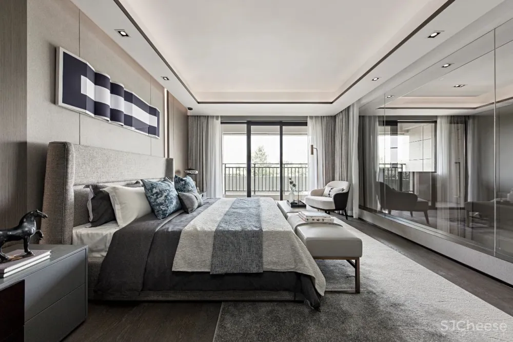 挑空现代简约里的小新中式!