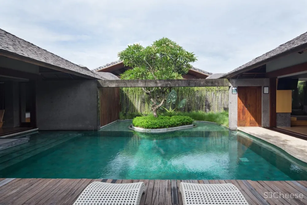 传统材料与现代元素的融合-印尼Santai隐世度假别墅！