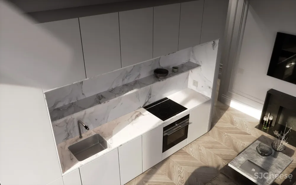 60㎡二房一厅,新古典的优雅气派!