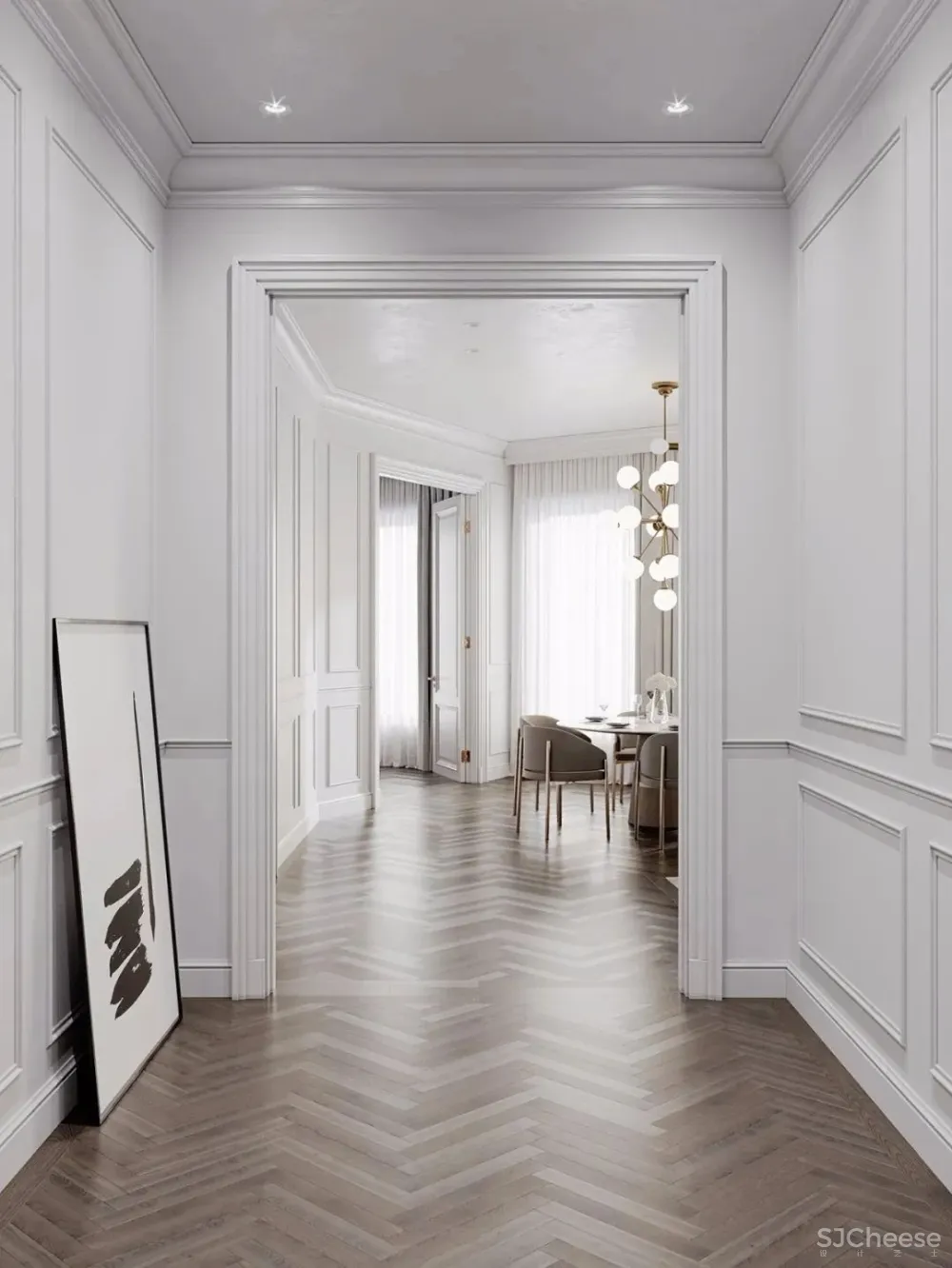 128㎡四口之家,不动声色的优雅气派!