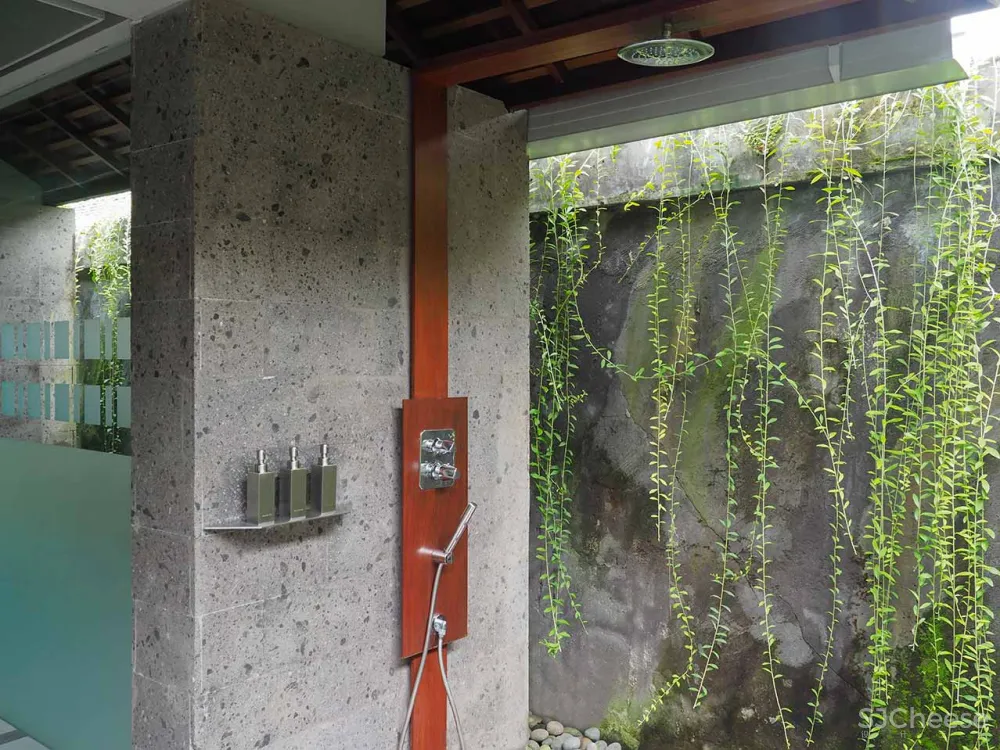 传统材料与现代元素的融合-印尼Santai隐世度假别墅！