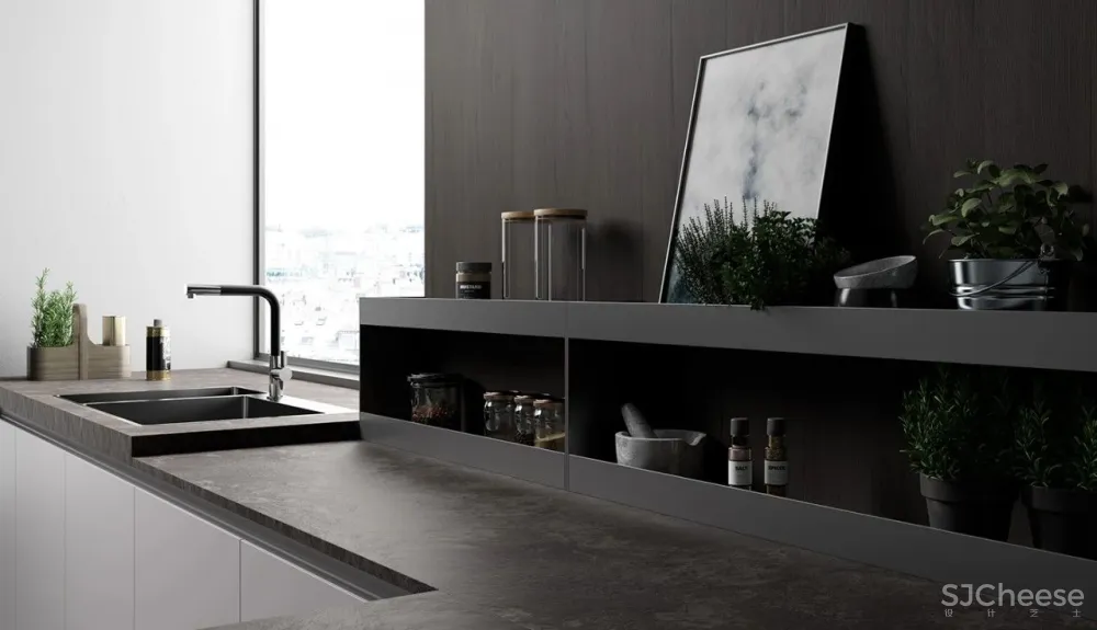 studiopodrini新作 高级灰奢华厨房