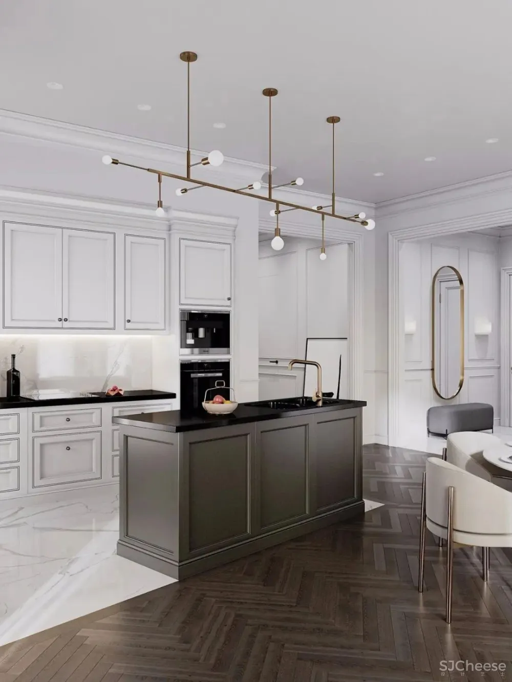 128㎡四口之家,不动声色的优雅气派!