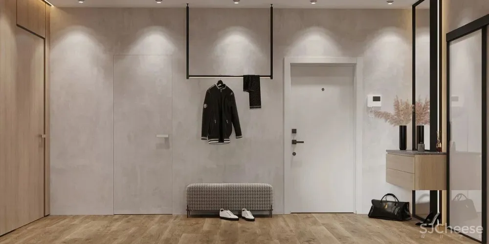 高级灰 原木，143㎡现代公寓这样设计才够腔调！