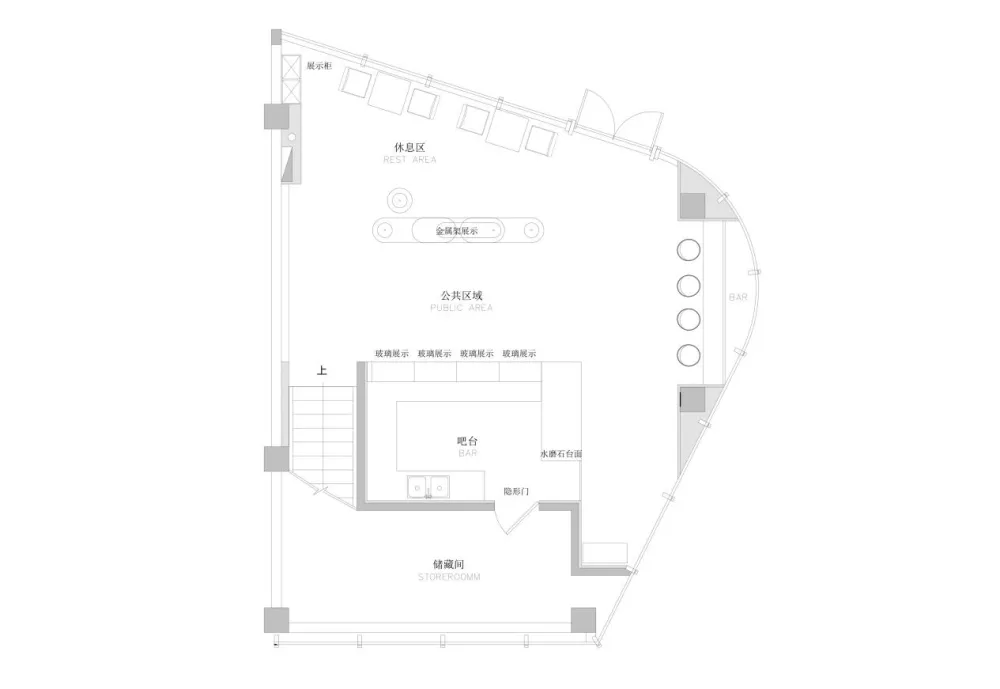 80㎡“鸟巢”概念店,网红门面的极简趣味!