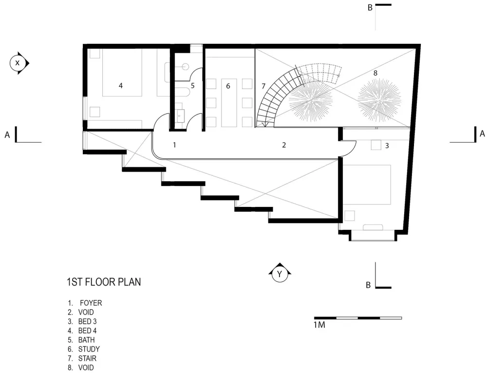 花园联系私密空间的三口之家 T住宅 Creative Architects
