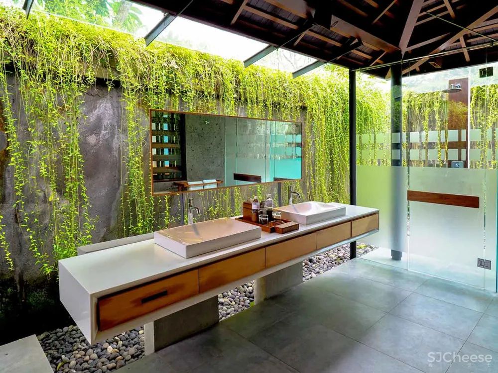 传统材料与现代元素的融合-印尼Santai隐世度假别墅！