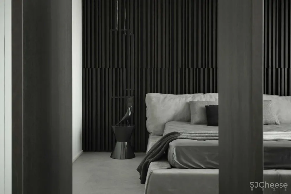 黑白极简顶层公寓，打造一流的低奢气场!