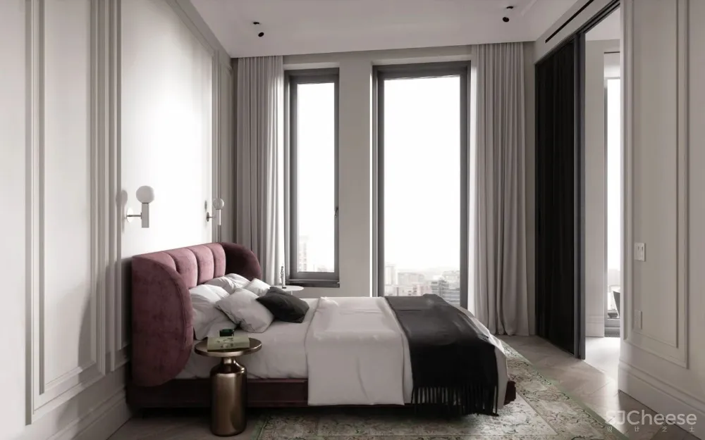 60㎡二房一厅,新古典的优雅气派!