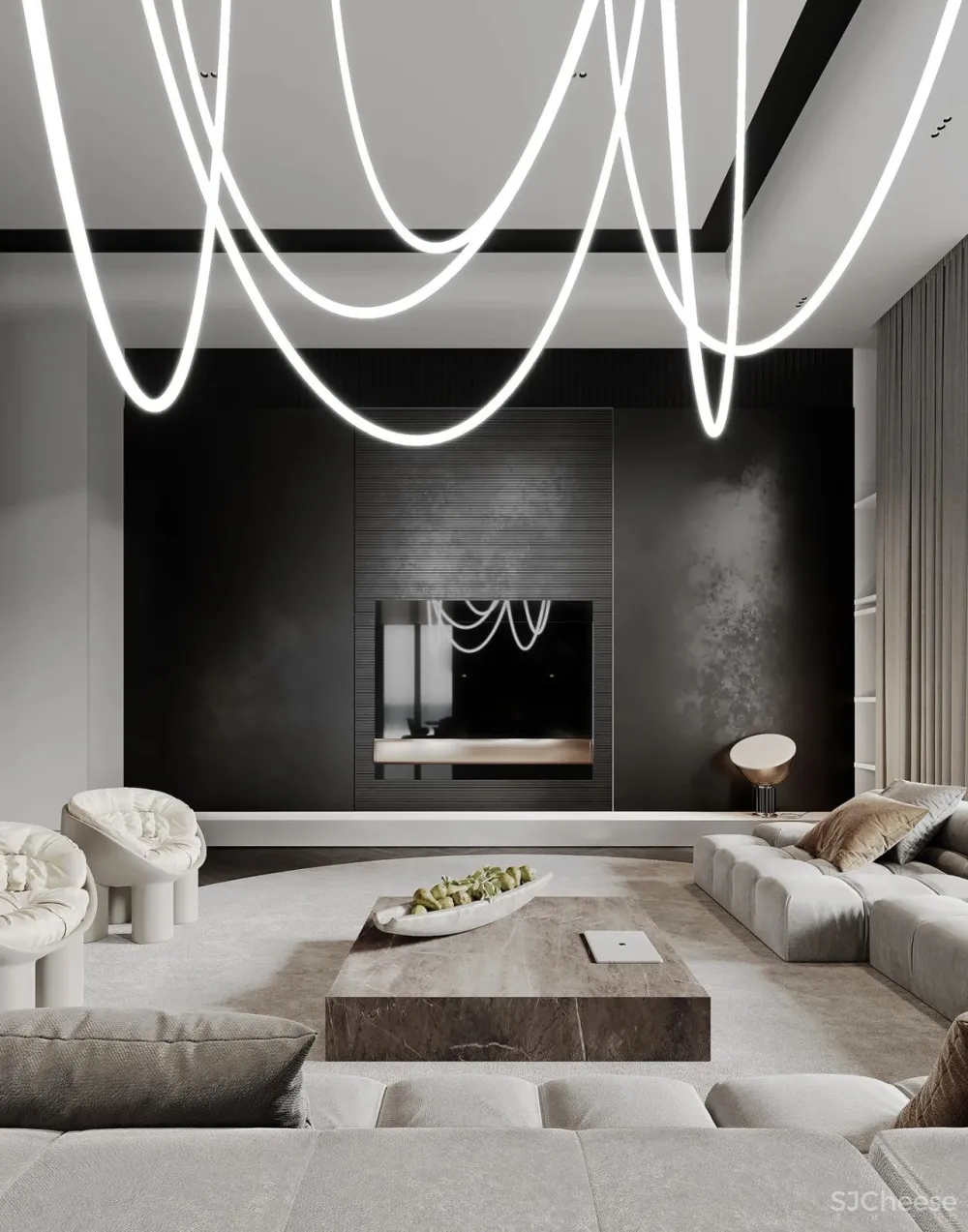 305㎡顶层复式,都市轻奢范!