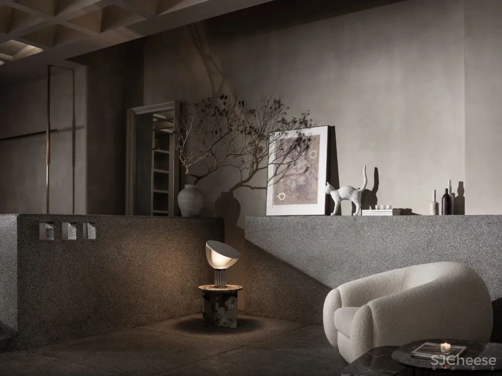 文超:128㎡灰木系空间,这样的复古才够味!