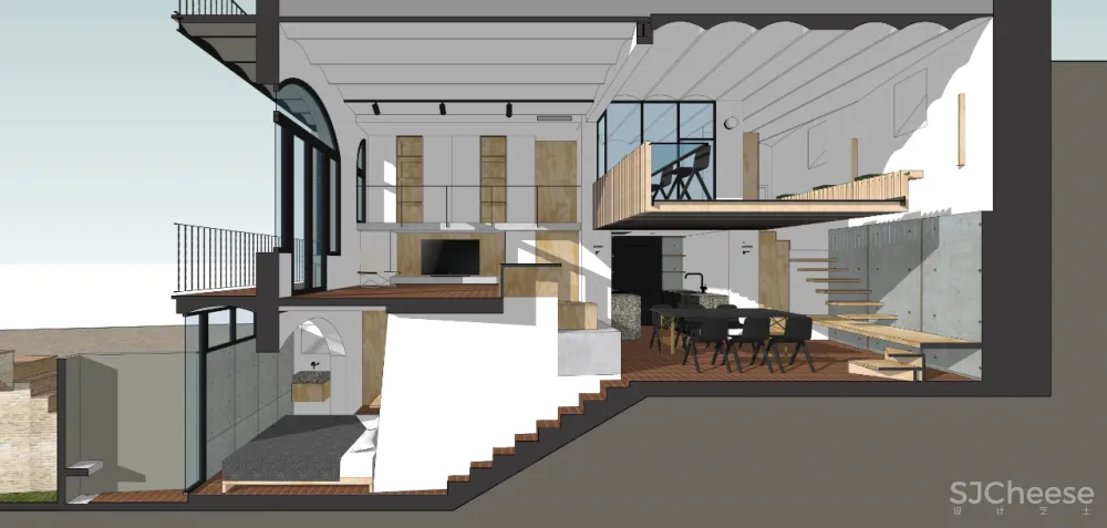 101㎡ 老宅爆改, 加了跃层让空间大一倍