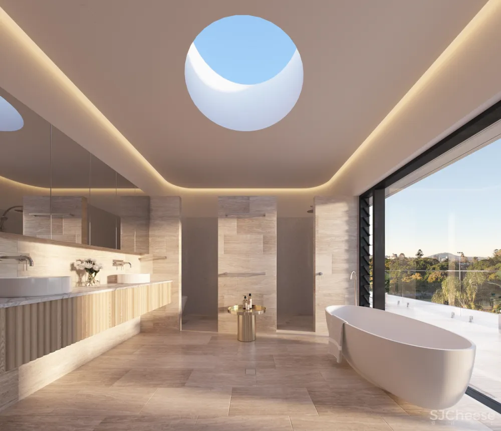 8组住宅效果图,原来大户型更适合极简风!