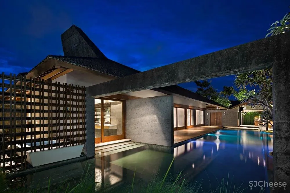 传统材料与现代元素的融合-印尼Santai隐世度假别墅！