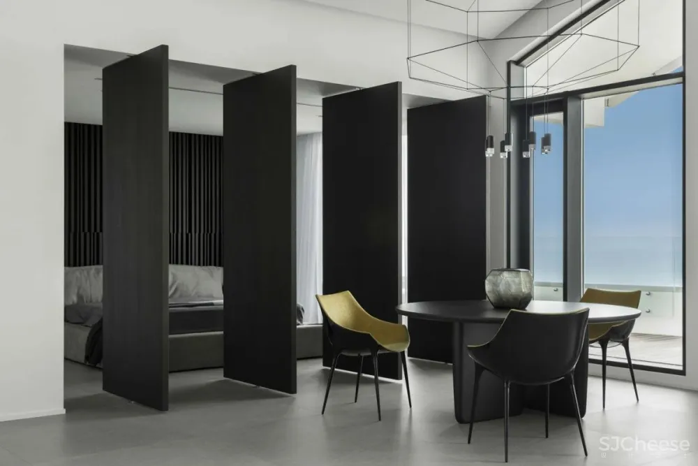 黑白极简顶层公寓，打造一流的低奢气场!