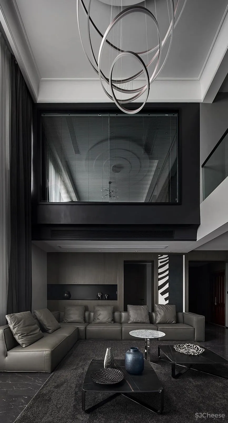 280㎡暗色系私宅,比“高级灰”更有格调!