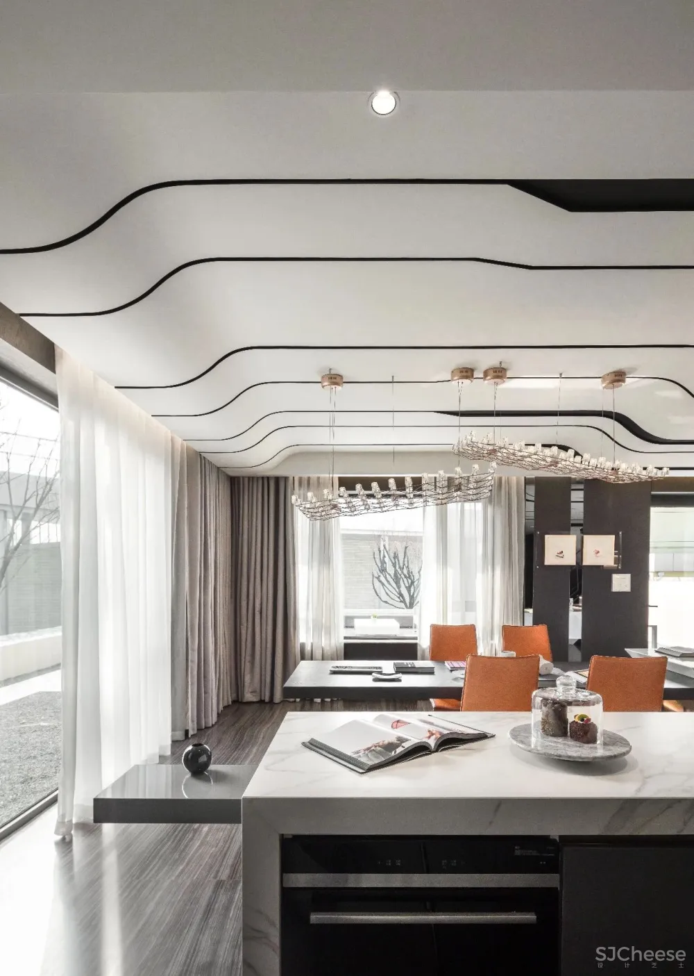 400m²“超美学”叠拼样板间,解密奢华墅作之空间狂想!