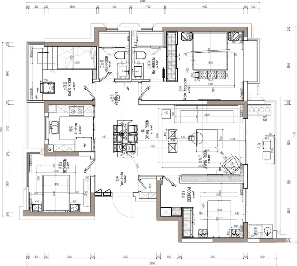 元禾大千 祥生光明金麟府123户型