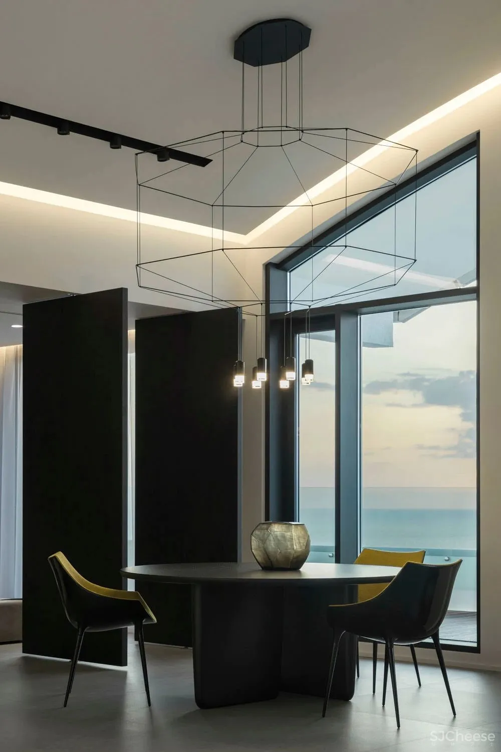 黑白极简顶层公寓，打造一流的低奢气场!