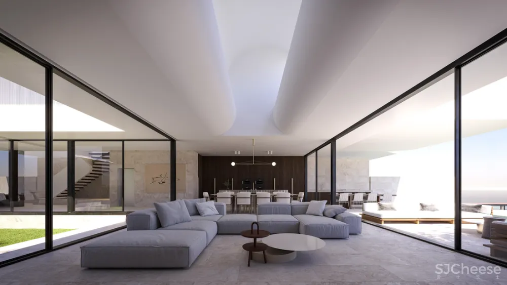 8组住宅效果图,原来大户型更适合极简风!