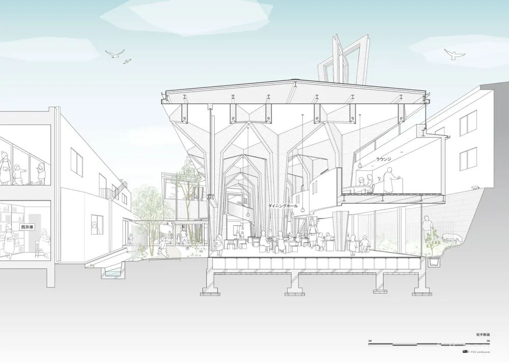 日本设计的幼儿园食堂,还能开生日趴,有员工休息区,空间利用到了极致