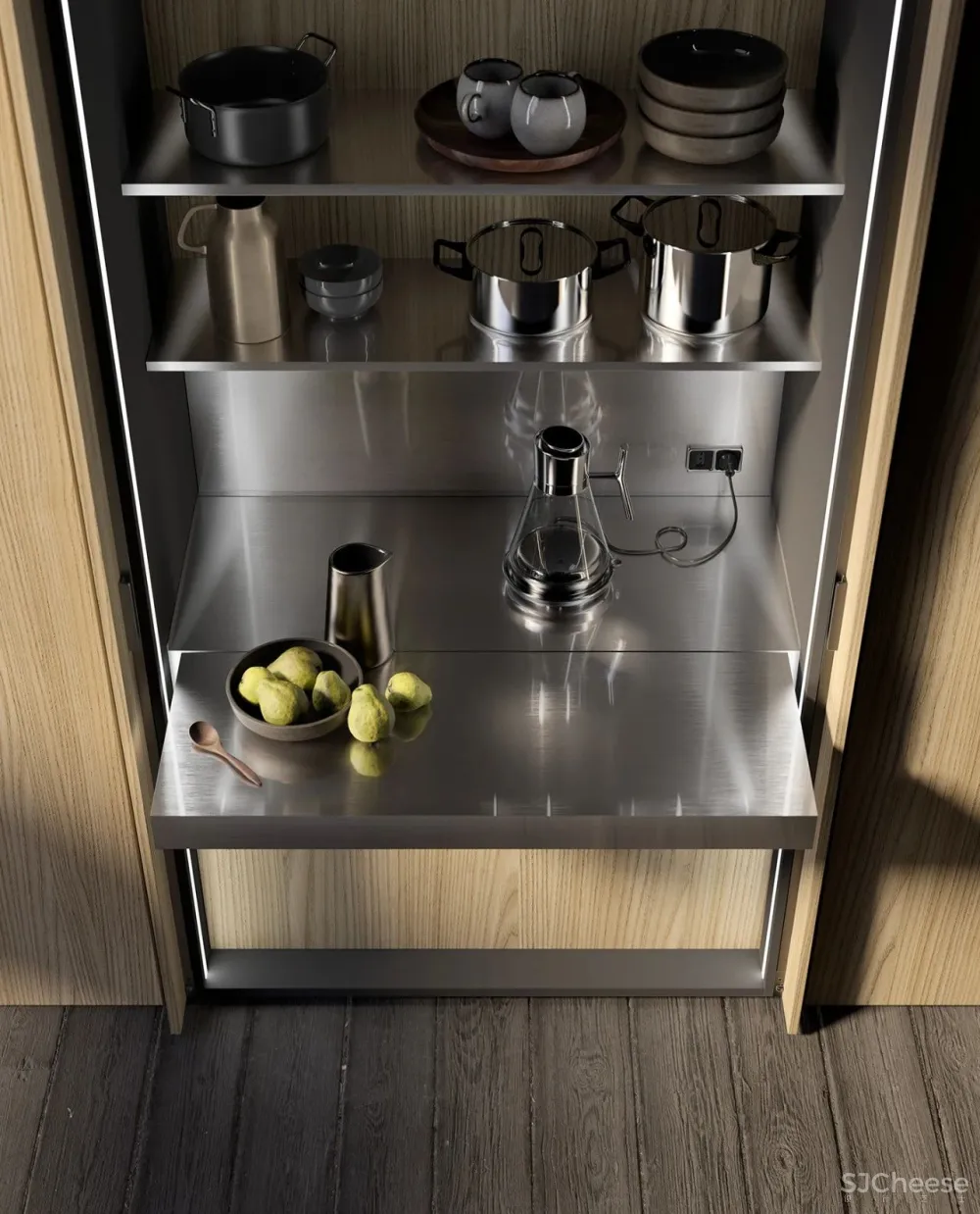 studiopodrini新作 高级灰奢华厨房