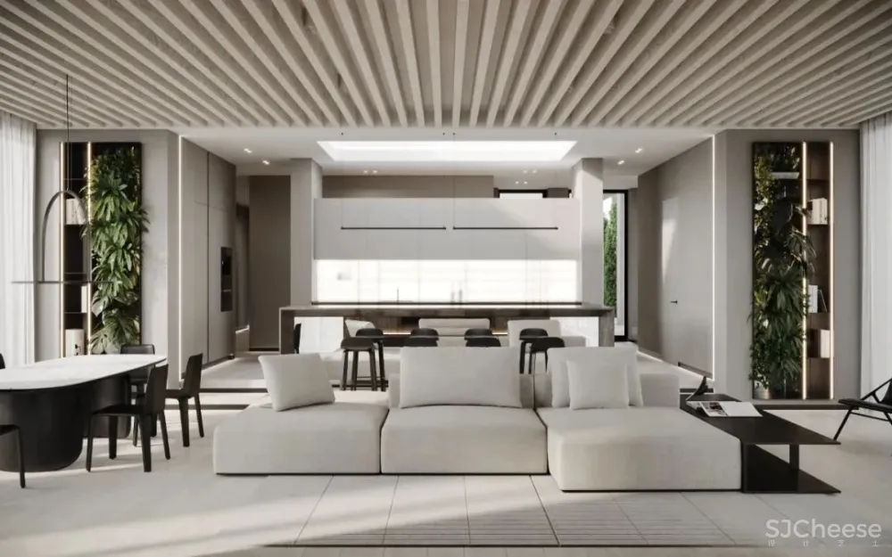 自然光打造215㎡私人住宅,一半原木一半阳光