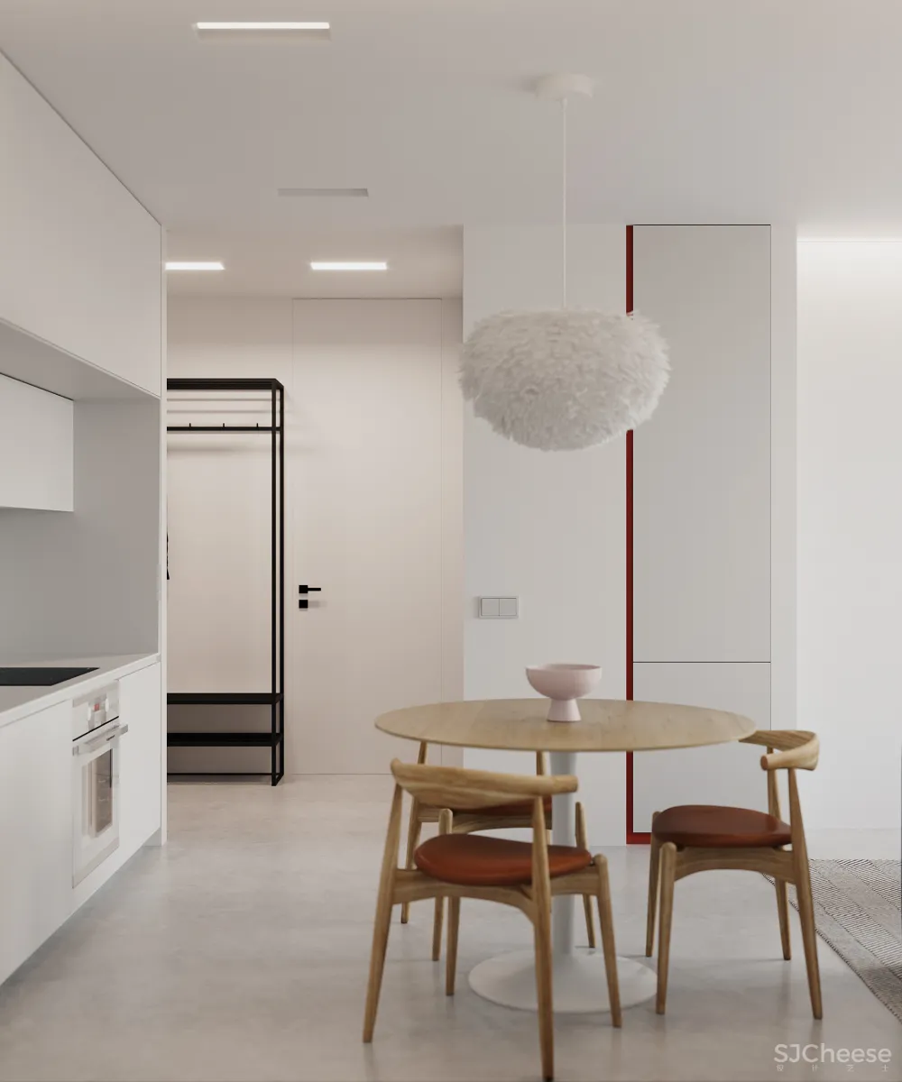 轻古典一居室,护墙板这么用线条太美了