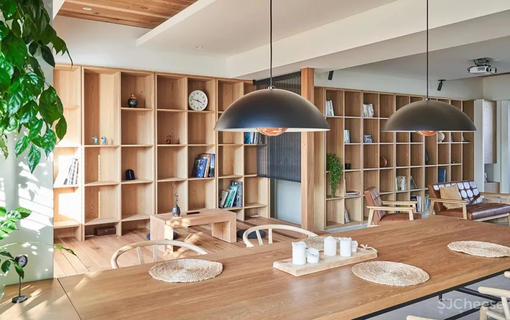 224.4㎡老宅改造:佛系清雅宅,原木自然居