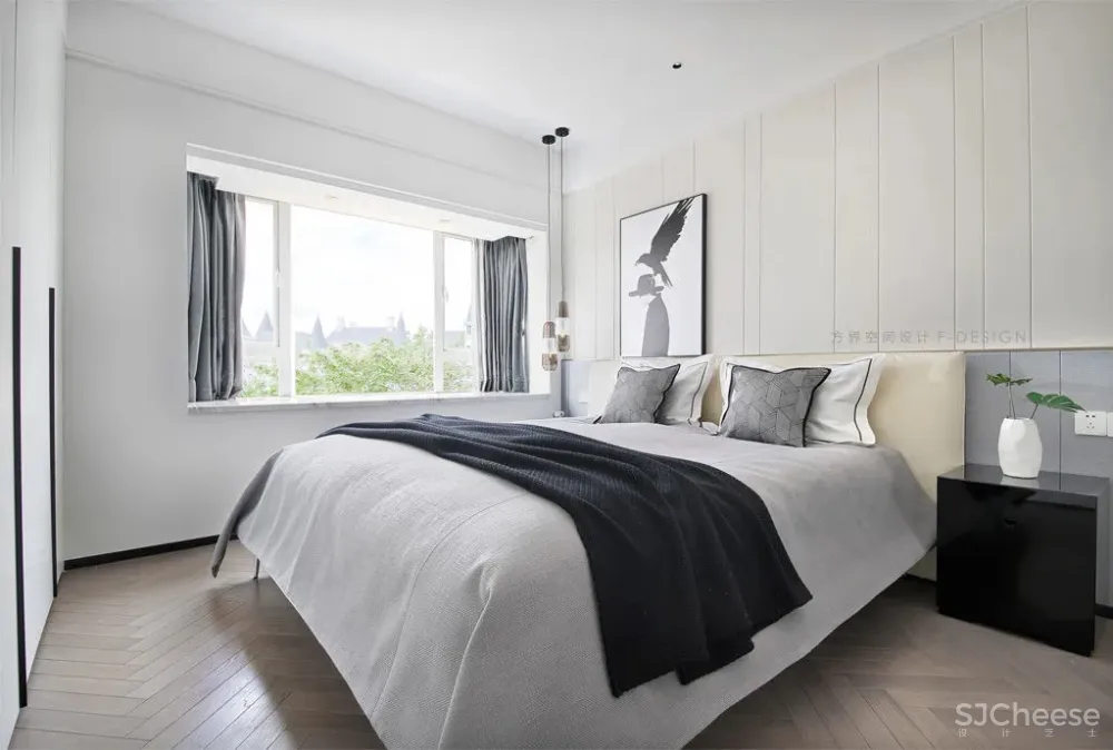 方界空间设计 与黑白对话的110㎡现代都市美学家