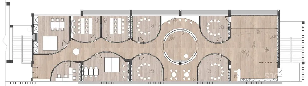 通透感 流动性，打造纯净儿童空间 反几建筑