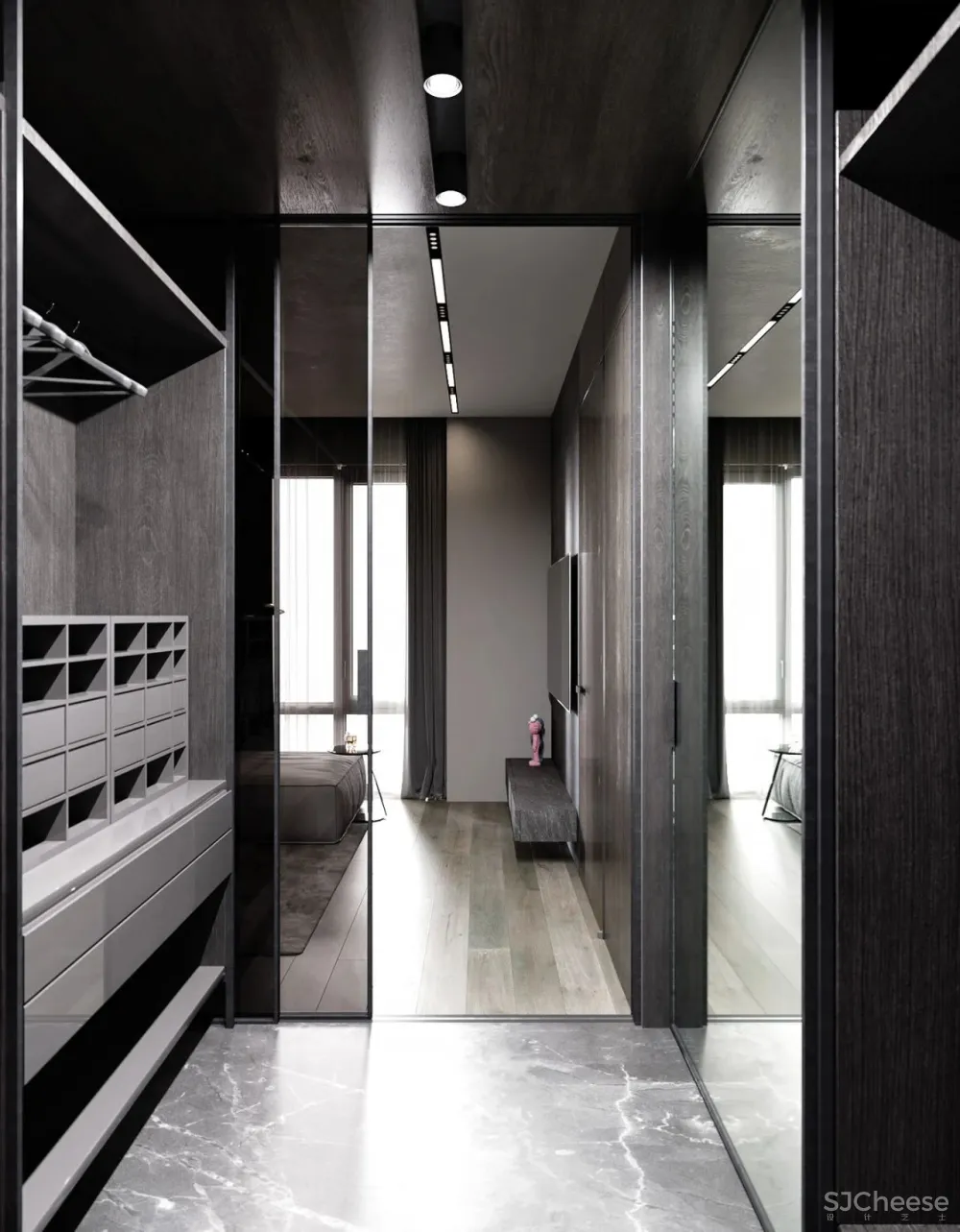 60㎡二房一厅,新古典的优雅气派!