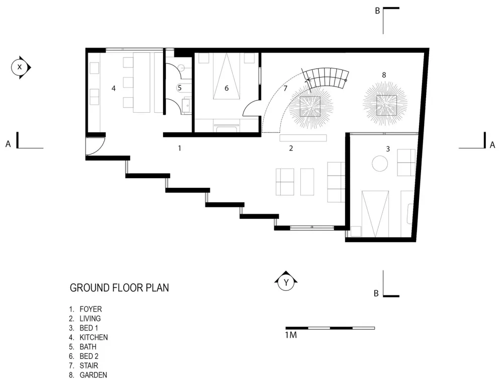 花园联系私密空间的三口之家 T住宅 Creative Architects